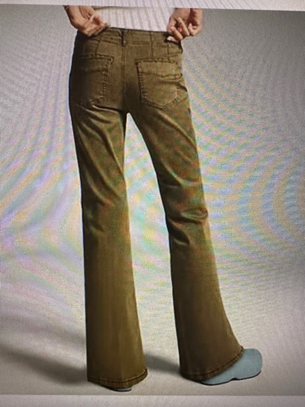 Anthropologie Pilcro Demilune Boot Olive Utility Pants - Picture 15 of 15